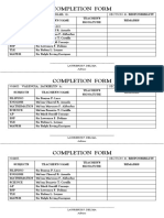 Completion Form Format
