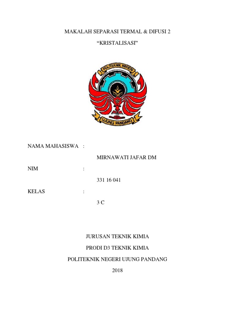 Sampul Makalah Kimia - Guru Paud