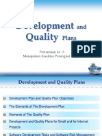 5. Development and Quality Plan