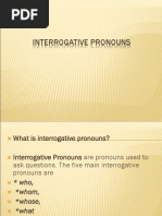 Interrogative Pronouns