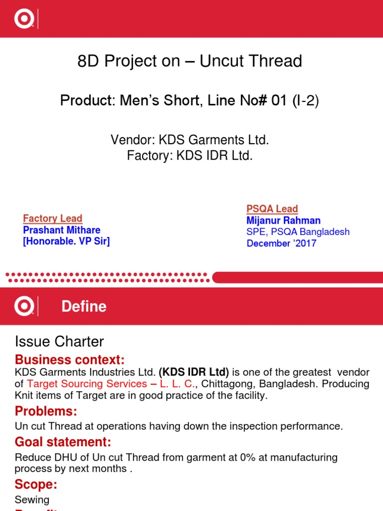 8D Project on – Uncut Thread: Product: Men’s Short, Line No# 01 (I-2 ...
