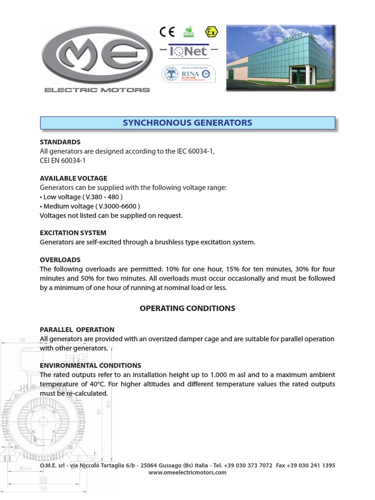 Synchronous Generators: Standards | PDF | Electric Generator ...