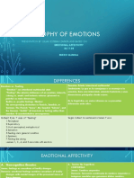 Philosophy of Emotions: Presentation by Julian Esteban Zapata and Based On