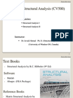 Advance Structural Analysis (CV500) : Prerequisites