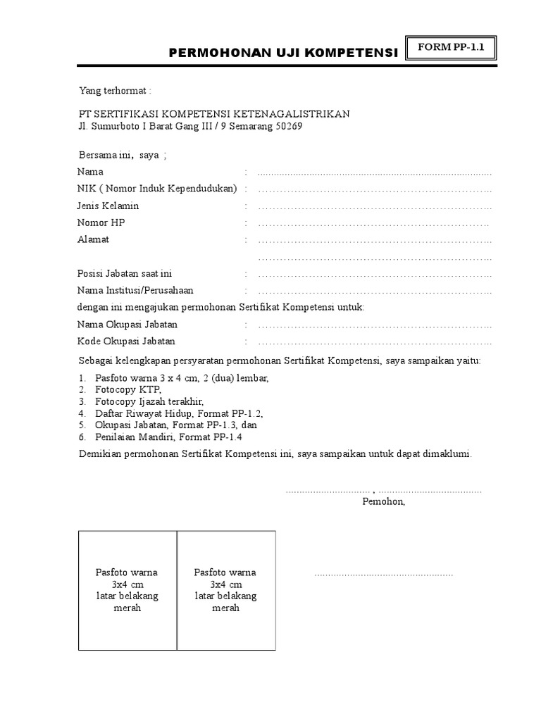 Form PP-1.1 - PP-1.4 | PDF