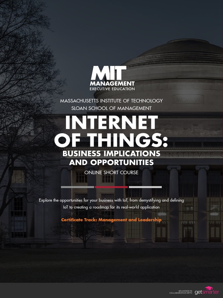 MIT Sloan IoT Online Short Course | PDF | Internet Of Things ...