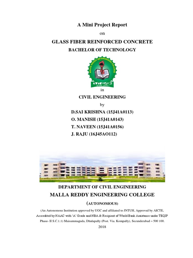 Glass Fiber Reinforced Concrete Report | PDF | Reinforced Concrete ...