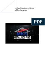 Mks Metal Roofing Tiruchirappalli JSW Colour Sheets Manufacturers