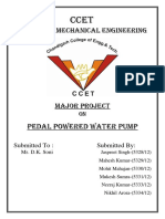 Diploma in Mechanical Engineering: Pedal Powered Water Pump