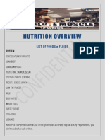 Nutrition Overview: List of Foods & Fluids