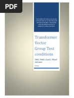 Transformer Vector Group Test Conditions: Ynd1, Ynd11, Dyn11, Ynyn0 and More