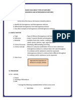 Lesson Plan About Types of Mixtures