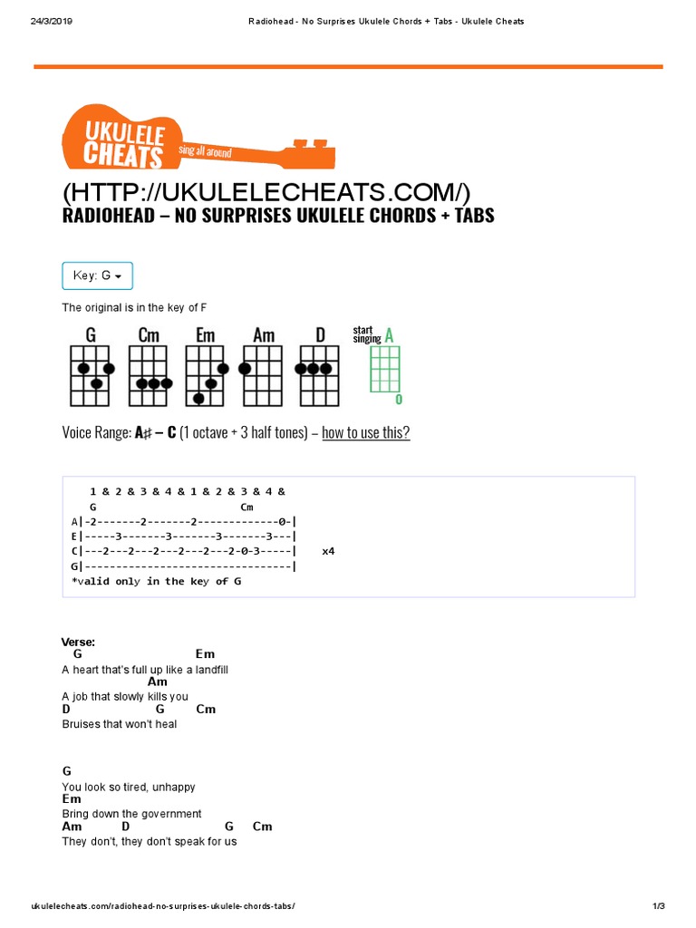 ❇︎ No Ukulele No Life ❇︎ 24 Frequently Used Ukulele Chords Colored Reference' Sticker