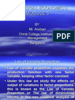 Managerial Economics: Law of Variable Proportion