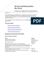 Comenzi Rapide de La Tastatură Pentru Microsoft Office Word