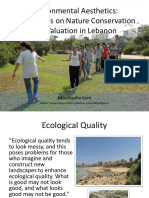 Environmental Aesthetics: Implications On Nature Conservation and Valuation in Lebanon