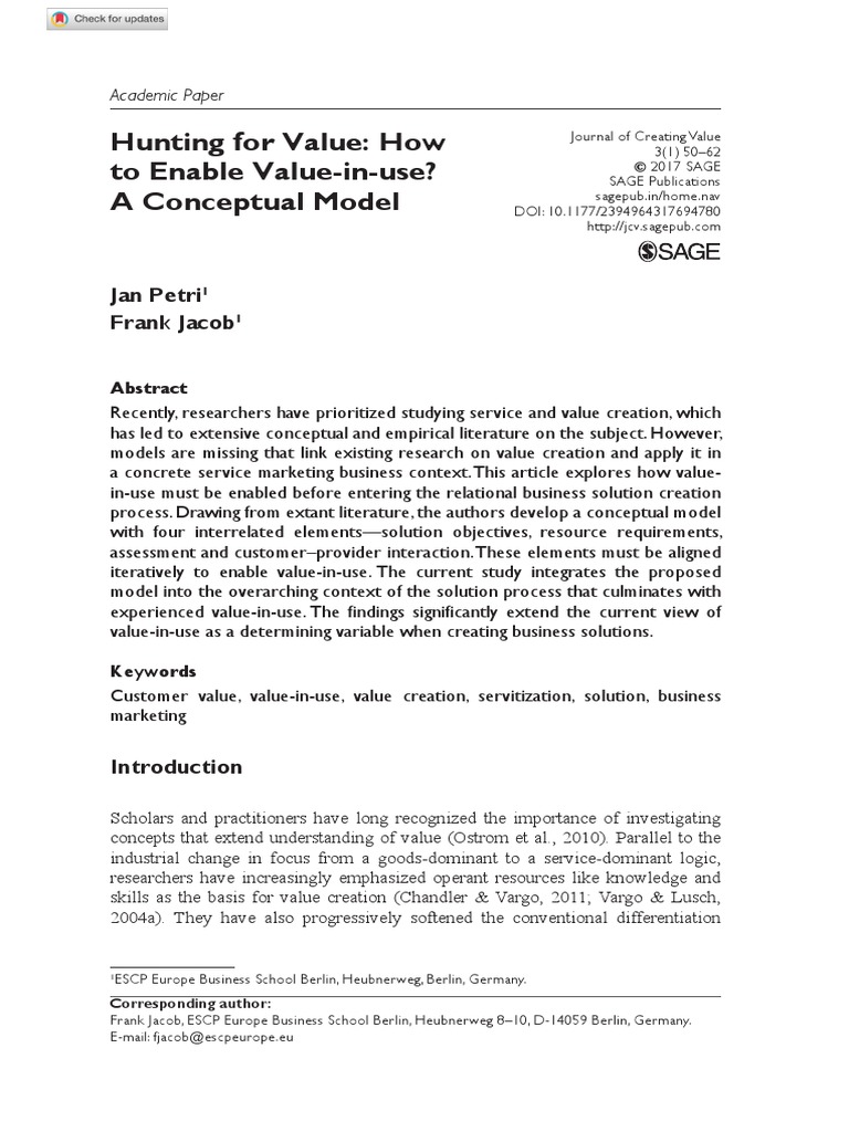 Explore Value Cocreation in A Novel Service Ecosystem | PDF | Business ...