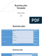 Template For Business Plan 2019