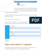 Type Casting in C Language PDF