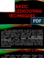 Basic Troubleshooting Technique