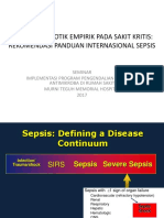 Terapi Antibiotik Empirik Pada Sakit Kritis: Rekomendasi Panduan Internasional Sepsis