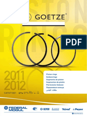 Goetze-Catgt1001-Piston Rings Pc And Cv 2011-2012 | Pdf