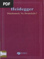 Heidegger - Düşünmek Ne Demektir - Rdvan-Entrk-Evirisi-Paradigma-Yaynlar-1951-80s PDF