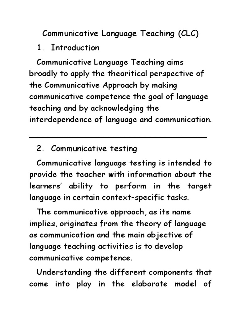 Communicative Language Testing | PDF | Communication | Pedagogy