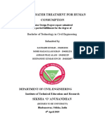 Surface Water Treatment For Human Consumption: Bachelor of Technology in Civil Engineering Submitted by