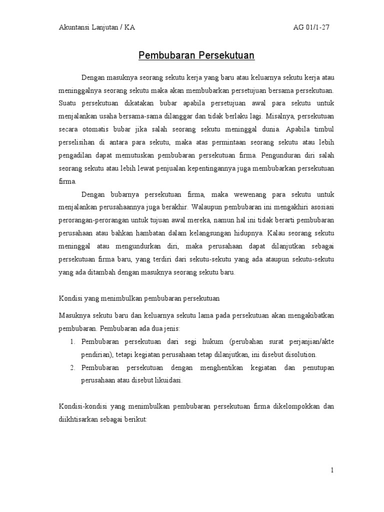 Pembubaran Persekutuan