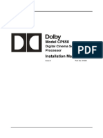 Dolby CP650 Installation Manual PDF