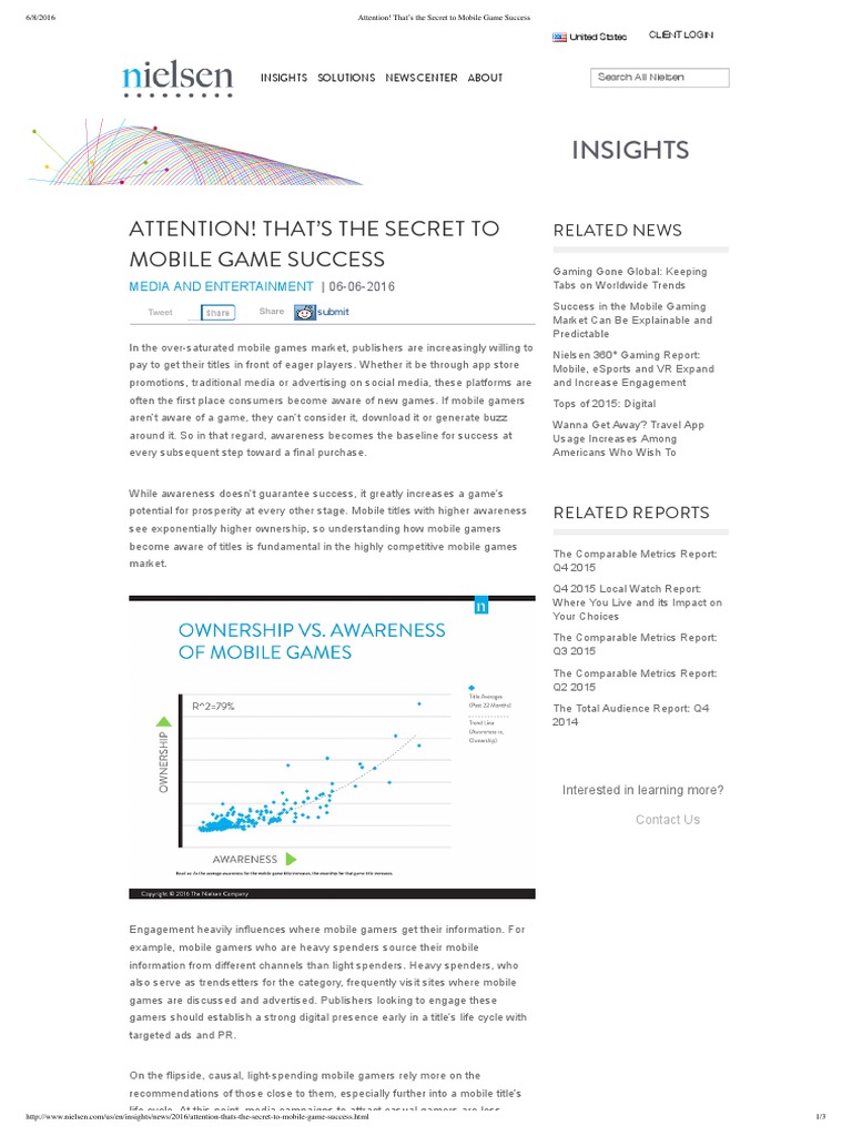Attention! That's The Secret To Mobile Game Success | PDF | Video Games ...