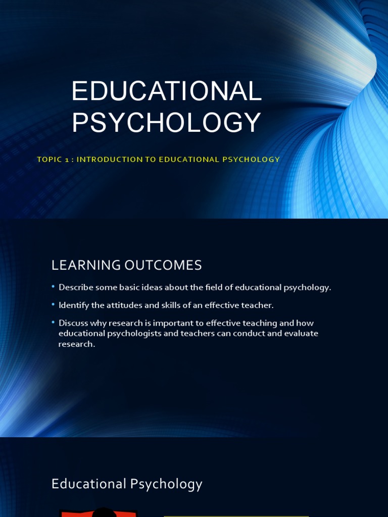 Introduction to Educational Psychology | PDF | Educational Psychology ...