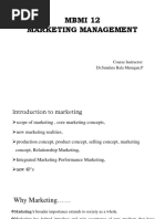 Mbmi 12 Marketing Management: Course Instructor: DR - Sundara Bala Murugan.P