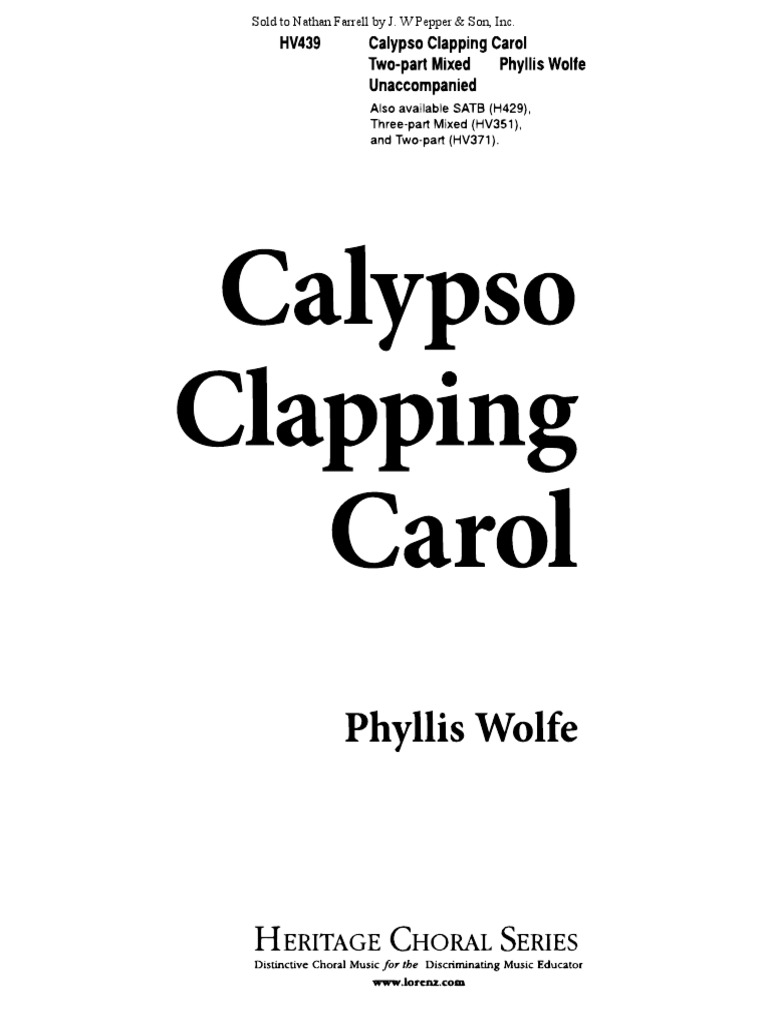 Calypso Clapping Carol