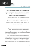 A Educação Escolar Quilombola, Educação Das Relações