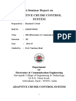 Adaptive Cruise Control Seminar Report