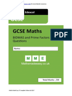 352002-Gcse Maths-Bidmas & Prime Factors Qs