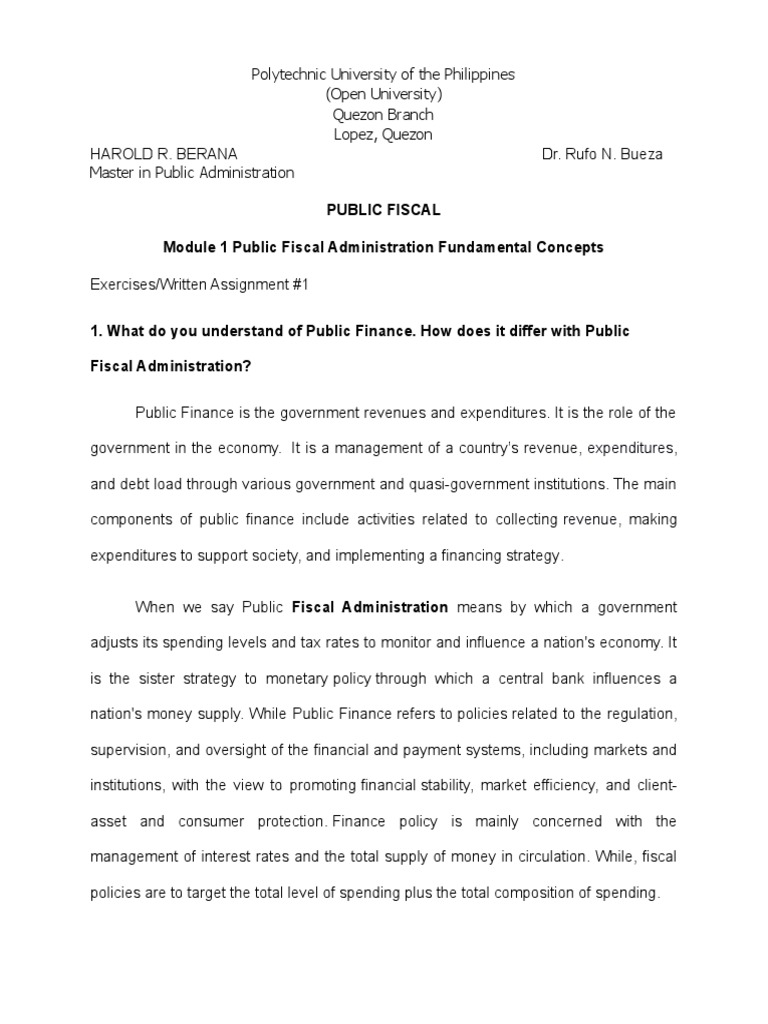 Public Fiscal | PDF | Public Finance | Taxes