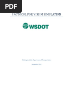 Protocol For Vissim Simulation: Washington State Department of Transportation