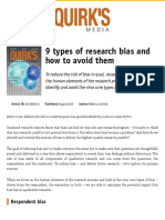 9 Types of Research Bias and How To Avoid Them - Articles