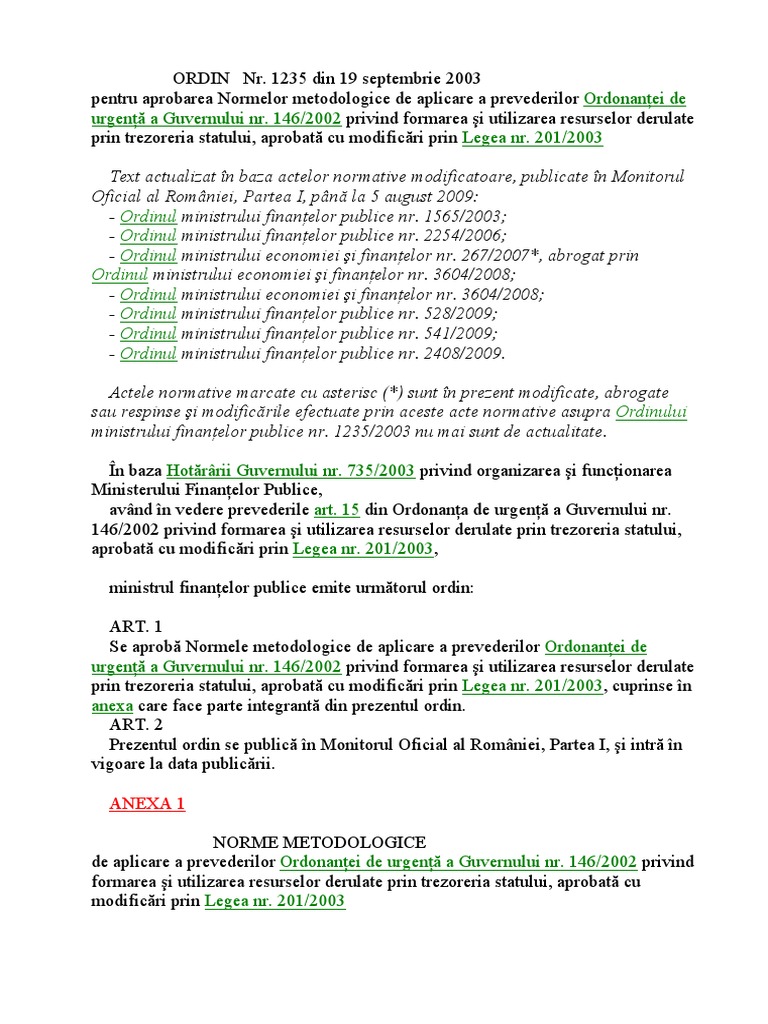 Ordin Nr1235p2003 Pdf