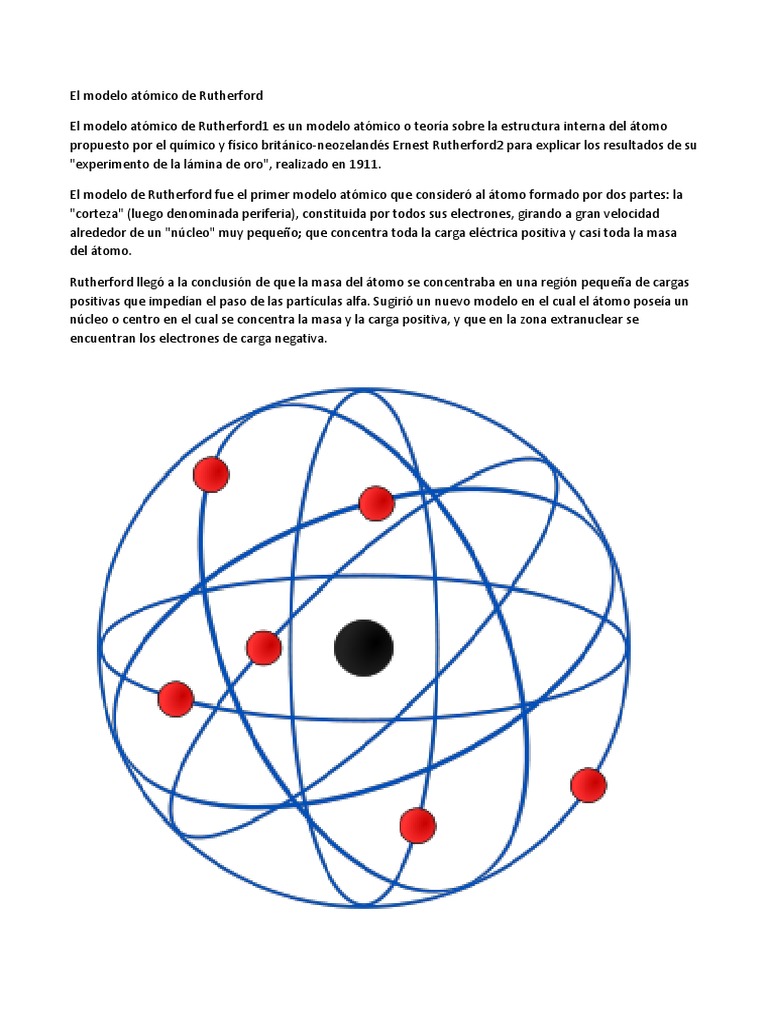 El Modelo Atómico de Rutherford | PDF