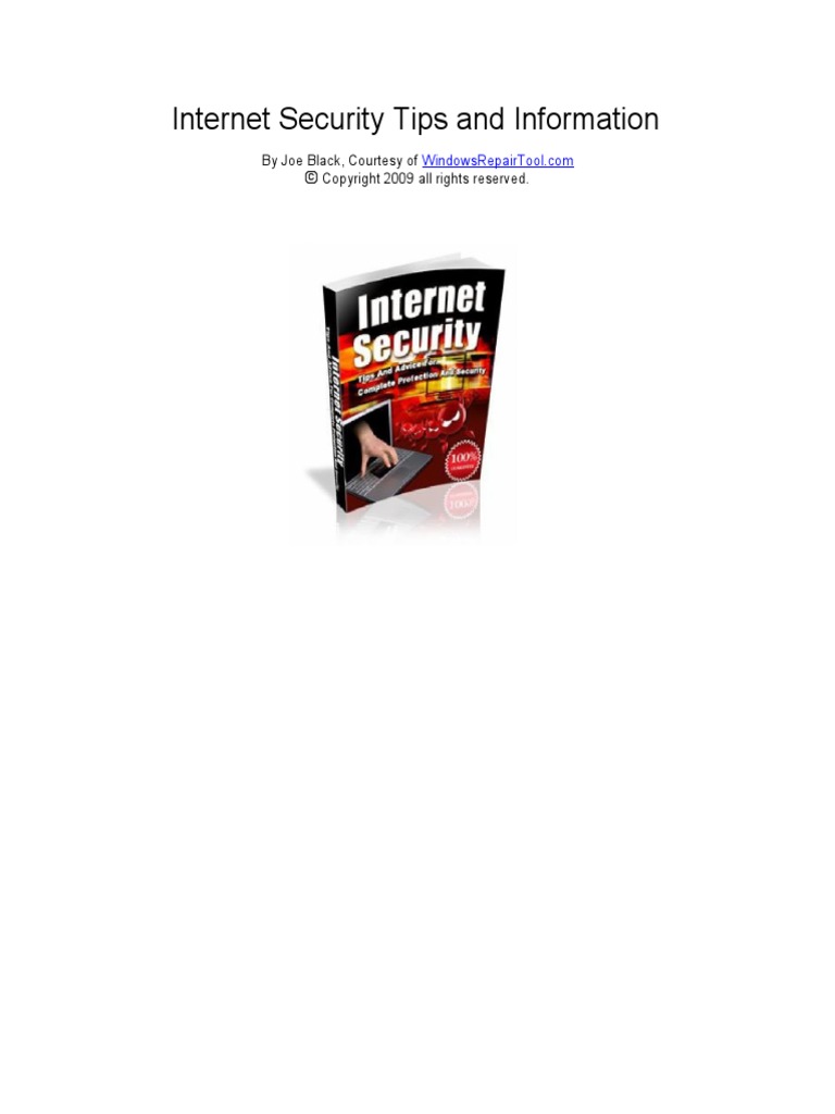 Internet Security Tips and Information: by Joe Black, Courtesy of | PDF ...