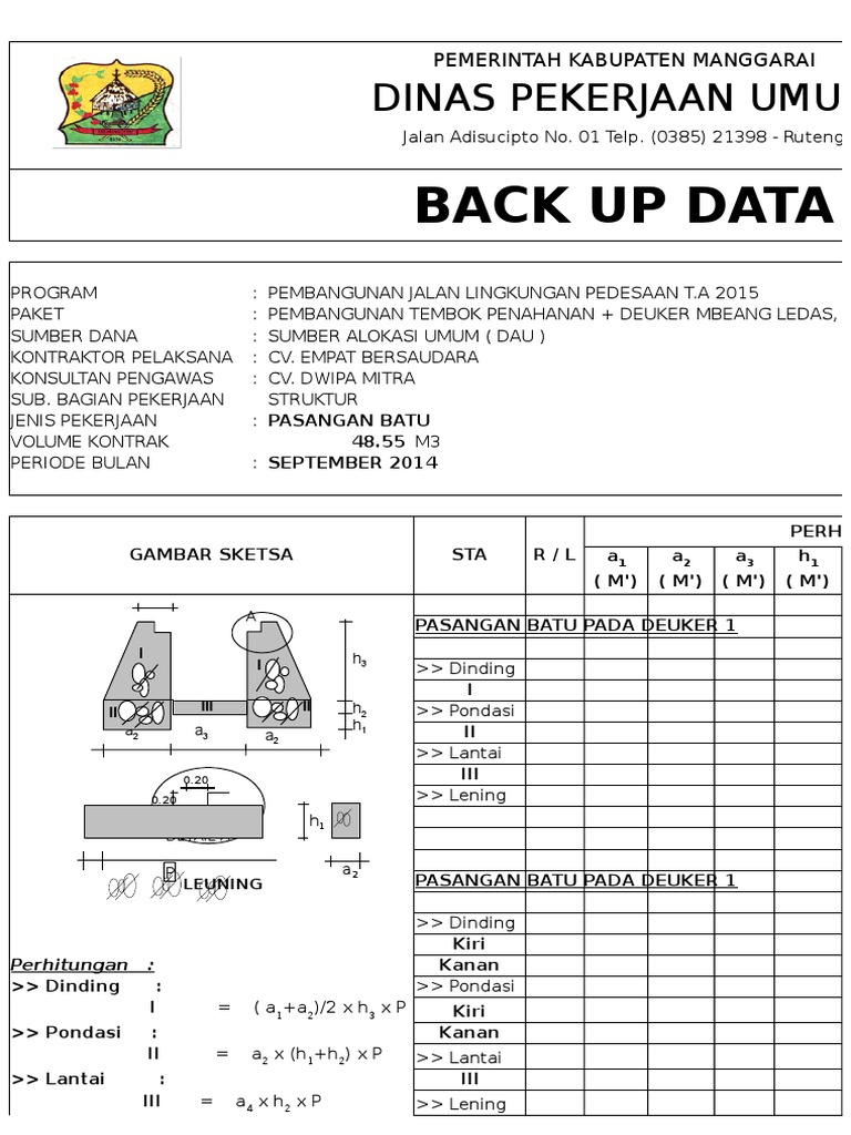Contoh Format Back Up Data Proyek Bangunan Sekolah Si - vrogue.co