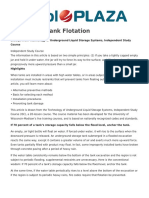 Preventing Tank Flotation: Excerpt From Technology of Underground Liquid Storage Systems, Independent Study Course