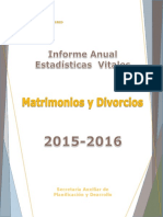 DS InformeAnualEstadisticasVitales 2015-16 (MatrimoniosyDivorcios) 0 PDF