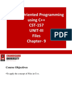 Object Oriented Programming Using C++ CST-157 Unit-Iii Files Chapter-9