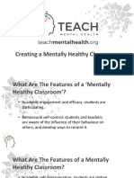 Creating a Mentally Healthy Classroom: Features and Strategies