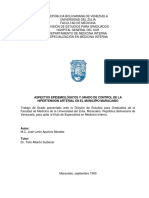 Aspectos Epidemiológicos de La Hipertensión Arterial en El Municipio Maracaibo Del Estado Zulia, Venezuela